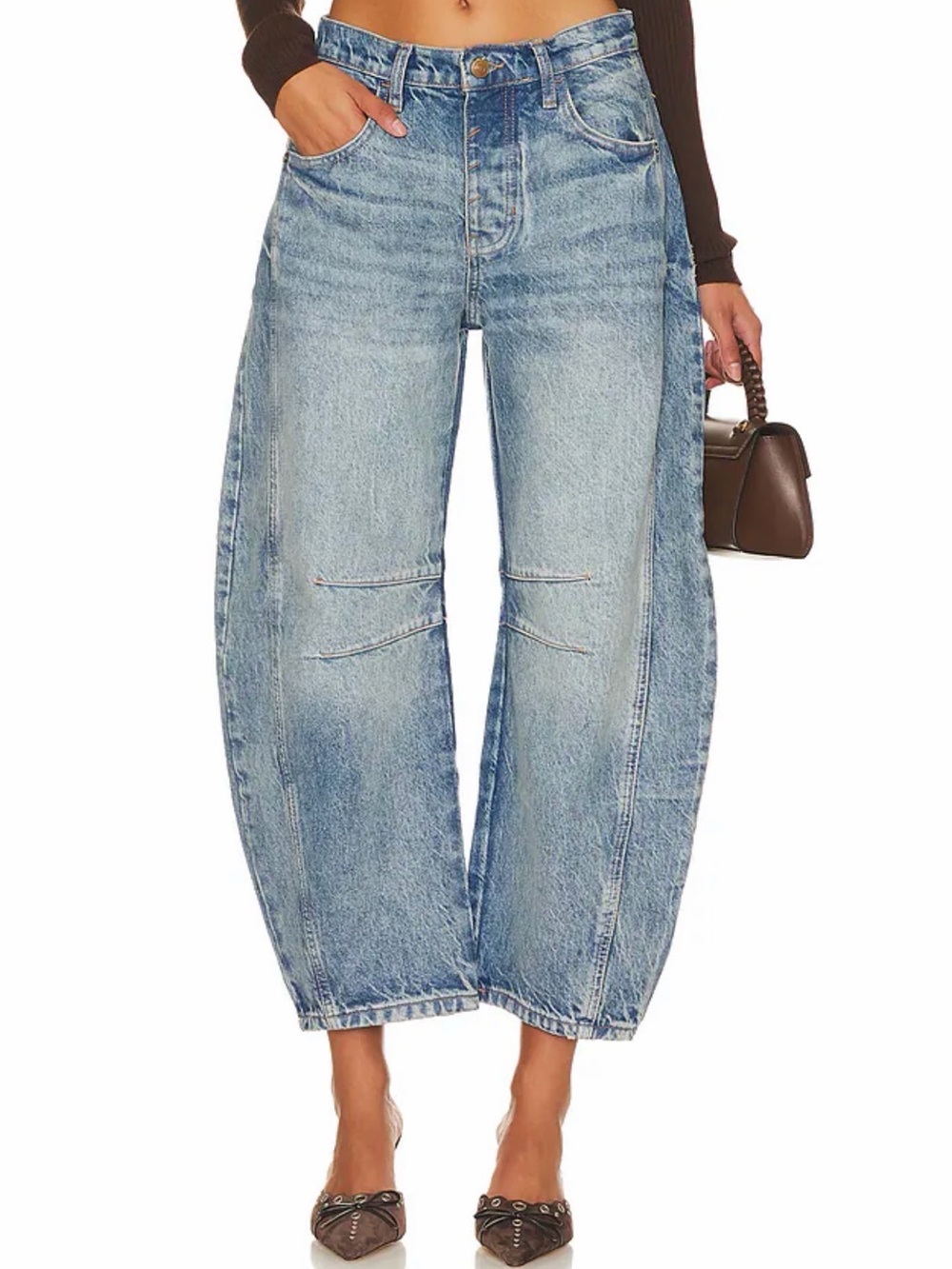 Free People Light Blue Relaxed Women's Jeans